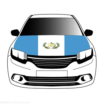 Крышка капота автомобиля с флагом Гватемалы 3,3x5ft/5x7ft из 100% полиэстера, баннер на капоте автомобиля