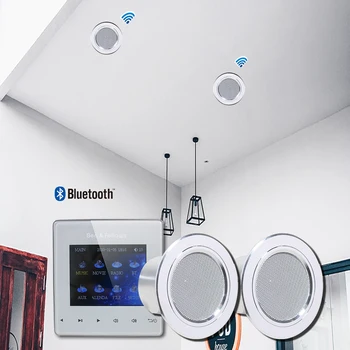 Умный Дом Аудио Bluetooth 2CH 25 Вт Настенный усилитель Фоновая Музыкальная система Mini Amplicador с 2 ШТ 3 