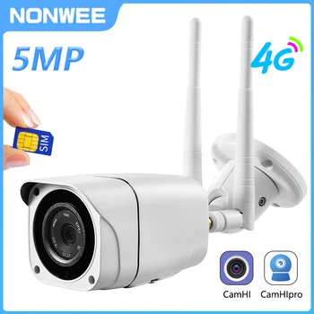 5-Мегапиксельная Камера Безопасности 4G SIM-карта Защита наружного видеонаблюдения С Wi-Fi Videcam CCTV IP66 Camhi
