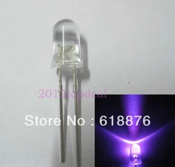 20шт F5mm 1000mcd Ультрафиолетовый УФ 395 -400nm светодиодный 3,2-3,4 В 20 мА для DIY