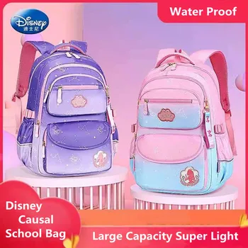 Школьные сумки Disney Alice Для девочек, Ортопедический рюкзак для учащихся начальных классов, Большой емкости, Суперлегкий Подарок На День Рождения Mochila