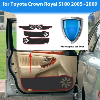 Наклейка на боковую кромку, Внутренняя защита двери, Защитный ковер для Toyota Crown Royal S180 2005 ~ 2009, Наклейка на Автомобильную дверь с Защитой от ударов