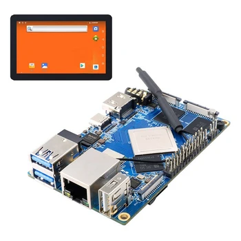 Для платы разработки Orange Pi 4 + Комплект 10,1-дюймового сенсорного дисплея RK3399 с шестиядерным процессором 4G памяти + 16G EMCC Двухдиапазонный Wi-Fi