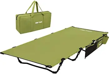 Складная походная кроватка, тихая кроватка для сна с боковым карманом, подставка для походной кровати 500 фунтов, легкая складная кроватка с переносной раскладушкой