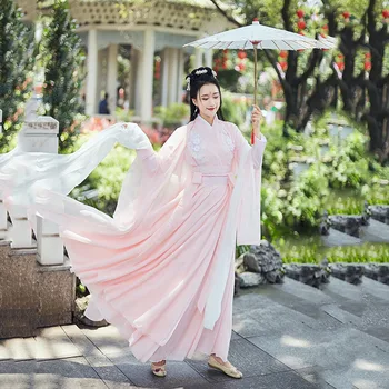 Китайское Традиционное платье Ханфу Женский костюм для народных Танцев Древняя Династия Тан Костюм Сказочной принцессы Костюм Тан
