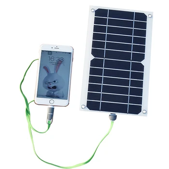 5 Вт Портативная Солнечная Панель 5 В USB Мощность Открытый Солнечный Элемент Кемпинг Зарядное Устройство Для Телефона Солнечное Зарядное Устройство 28X15,5x3 см Для Телефона RV Car ✈✈✈