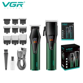 VGR Машинка для стрижки Волос, Профессиональный Триммер для волос, Электрическая Регулируемая Беспроводная Машинка для стрижки для мужчин V-677