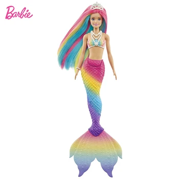 Кукла Barbie Dreamtopia Rainbow Magic Mermaid с Радужными волосами, Активируемая Водой Функция изменения цвета, Подарок для детей от 3 до 7 лет