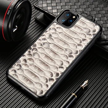 Роскошный Чехол из натуральной кожи Для Iphone 11 12 13 pro max 13pro 8 plus xr из натуральной змеиной кожи, прочный защитный противоударный чехол