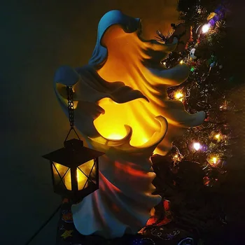 Украшение с лампой в виде призраков на Хэллоуин, стильные поделки, декоративное украшение для домашней вечеринки, Рождественский подарок на день рождения