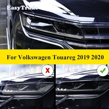 Для Volkswagen VW Touareg 2019 2020 ТПУ Прозрачная Черная Пленка Для Автомобильных Фар Защитная Пленка Против царапин Наклейка Для Стайлинга Автомобилей