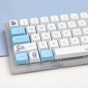 Doraemon Theme 125 Клавишных Колпачков для клавиш PBT XDA Key Caps Сублимация краски Для Механической клавиатуры Mx Switchs Подходит для раскладки 61 64 68 87 96 98