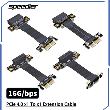 Двойной 90-Градусный Прямоугольный удлинитель PCIe 4.0 x1-x1 R11SL-TL 16 Гбит/с Высокоскоростной PCI Express 1x Riser Card Ribbon Extender