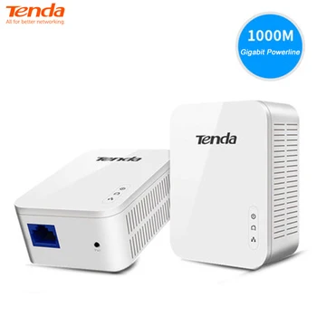 Tenda PH3 AV1000 1-портовый Гигабитный сетевой адаптер питания 1 упаковка/комплект P3 Ethernet PLC Plug and Play для партнера по потоковой передаче UHD