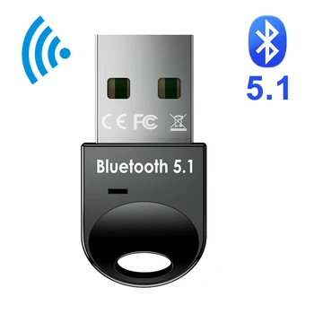 USB Bluetooth Адаптер 5.1 Bluetooth Приемник USB Bluetooth 5.0 Dongle 5.0 BT Передатчик aptx Мини-адаптер для ПК, ноутбука, динамика