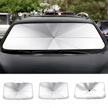Солнцезащитный козырек на лобовое стекло автомобиля Складывающийся и сгибаемый Теплоизоляция Вращение на 360 градусов Полное покрытие для большинства автомобилей SUV