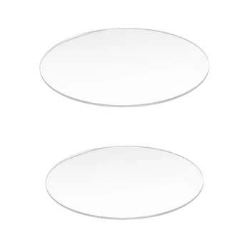 2ШТ Прозрачный Зеркальный акриловый круглый диск толщиной 3 мм, 70 мм и 60 мм