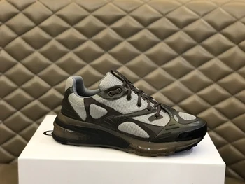 ICCLEK/ Роскошная брендовая обувь, мужские кроссовки на плоской платформе с прозрачной подошвой, мужская обувь в стиле пэчворк из сетчатого материала, Дизайнерская обувь для бега