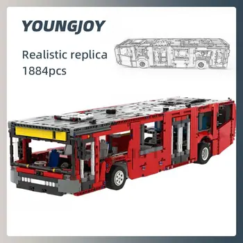 Moc-45507 Автобус Заменяет модель игрушки 42098c, 1884 шт., сборка по кирпичной технологии, сращивание строительных блоков, игрушка для детей, подарок