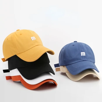 2023, Остроконечная кепка, Модная буква M, мужская дышащая бейсболка с мягким верхом, мужская бейсболка, женские шляпы для мужчин, шляпы