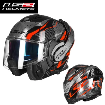 LS2 FF399 Непокрытый Шлем Противотуманный Мотоциклетный Шлем С Двойными Линзами Мотоциклетный Полный Шлем Casco de Moto