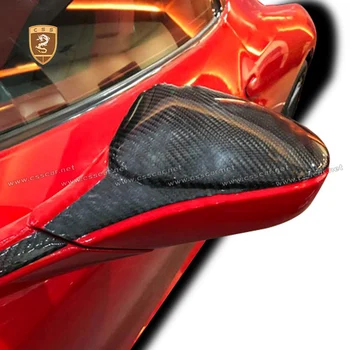 Сухие крышки автомобильных зеркал заднего вида из Углеродного волокна Для Ferrari 458 2011-2016, Крышки боковых зеркал, чехол-накладка, дополнительный стиль