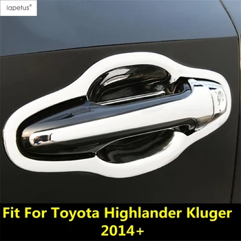 Отделка дверной ручки Чаши, рамы автомобиля, Накладка для Toyota Highlander Kluger 2014-2019, ABS Хромированные аксессуары, Внешний комплект