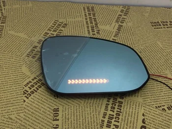 Синее зеркало заднего вида со светодиодным обогревом сигнала поворота, монитор слепой зоны для Citroen C-quatre 08-11 C3l C4l 2013, 2 шт.