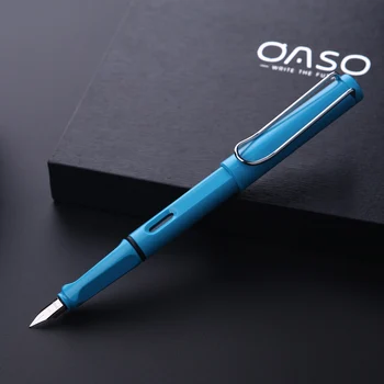 Рекламные канцелярские принадлежности OASO T7, Роскошная перьевая ручка из смолы с флаконом чернил, набор красочных ручек для Рождественского подарка