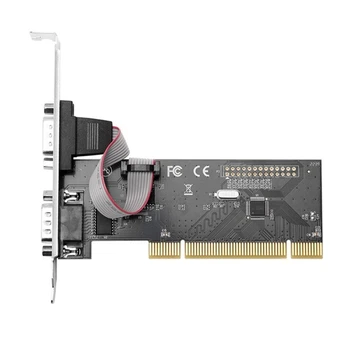 634A PCI в промышленный DB9 x2 Последовательный RS232 COM Адаптер Конвертер с Основным управлением