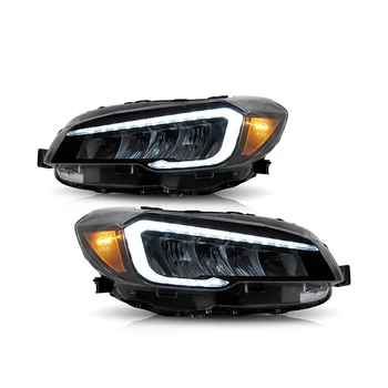 Аксессуары для головного фонаря для стайлинга автомобилей 2015-2021 Для Subaru WRX & WRX STI LED DRL Объектив проектора, Динамическая светодиодная фара в сборе