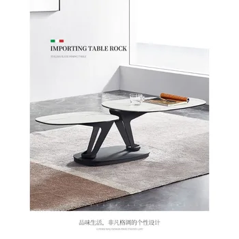 Журнальный столик особой формы Xiaohongshu рекомендован для гостиной в стиле телескопического закаленного стекла