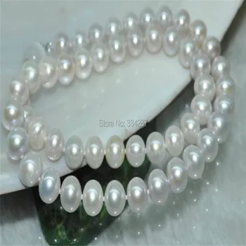 Натуральное редкое серое ожерелье из культивированного жемчуга 9-10 мм почти круглой формы