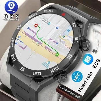GPS Смарт-часы Мужские 1,5-дюймовые 454 * 454 HD Голосовой вызов IP68 Водонепроницаемые Часы ECG NFC Компас IP68 Водонепроницаемые смарт-часы ECG Sui