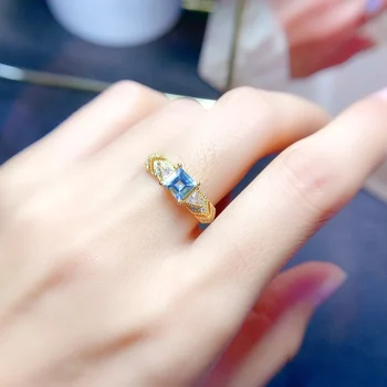 Кольцо с Топазом, кольцо из стерлингового серебра 925 пробы, Обручальное кольцо для женщин, Роскошное Ювелирное кольцо с драгоценными камнями, Свадебные сертифицированные ювелирные изделия