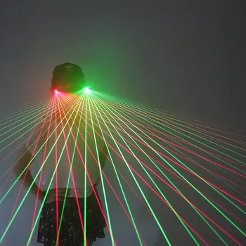 Высококачественные краснозеленые светодиодные лазерные очки Для музыкальных концертов Очки для выступлений ди джеев с несколькими лучами для светодиодных костюмов роботов