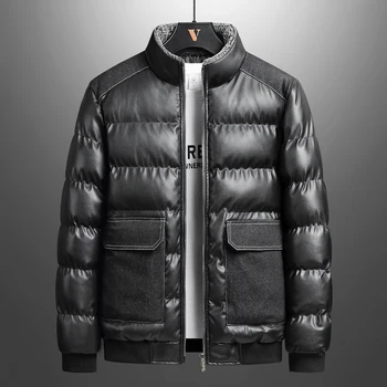2023 Зимняя Высококачественная Теплая куртка Мужская, Новый стиль, модные парки, Мужская Повседневная водонепроницаемая куртка, пальто, Мужской размер M-5XL