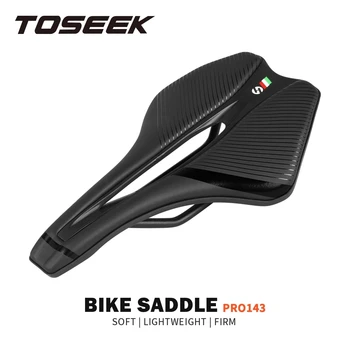 TOSEEK PRO143 Итальянское гоночное велосипедное седло тренировочного класса Man Road Tt TimeTrial для триатлона, легкое сиденье с подушкой