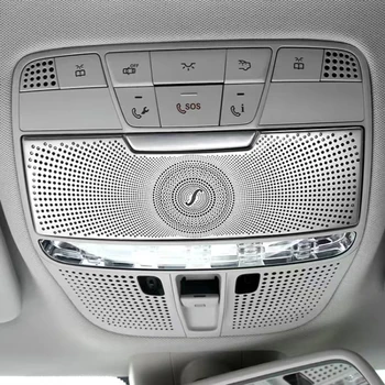 Для Mercedes Benz C-CLASS E-CLASS GLC Абажур для лампы для чтения, роговая крышка, Внутренняя отделка, Модифицированная наклейка на автомобиль, автомобильные аксессуары