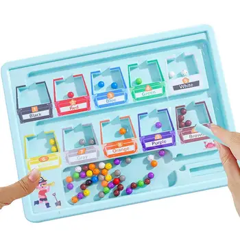 Доска для подбора цвета, магнитные цветные доски-лабиринты, многофункциональные экологичные математические игры для раннего обучения, интересные для малышей