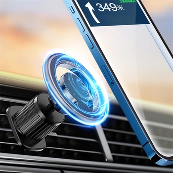 2023 Металлический Магнитный Автомобильный Держатель Для Телефона iPhone 12 13 14 Pro Max Magsafe Case с Поддержкой Крепления телефона с Вращением на 360 Градусов Для Samsung Mi
