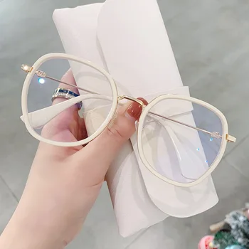 DB8026 новые антисиневые очки для женщин, могут сочетаться с металлической оправой для близорукости, трендовая модель, большая рамка, плоское светлое зеркало