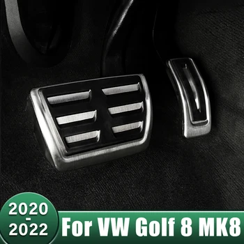 Автомобильная Ножная Педаль Топливный Газ Акселератор Тормозные Педали Крышка Противоскользящие Накладки Для Volkswagen VW Golf 8 MK8 R Line GTI 2020 2021 2022
