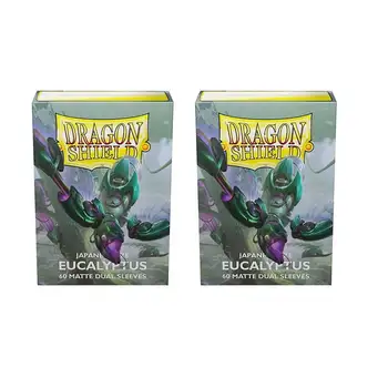 Комплект Dragon Shield: 2 упаковки по 60 матовых карточек Yu-Gi-Oh с защитными накладками для мини-карточек Competition (ЭВКАЛИПТ).