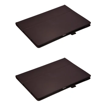 2X Складной чехол-книжка с вкладкой и подставкой для 10,8-дюймового планшетного ПК Microsoft Surface 3 Коричневый