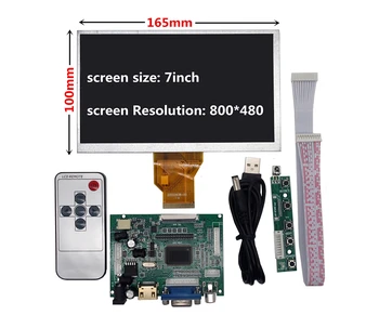 7 Дюймов для Raspberry Pi Banana/Orange Pi Мини-компьютер с ЖК-экраном, монитор, драйвер, плата управления, 2AV HDMI-совместимый VGA