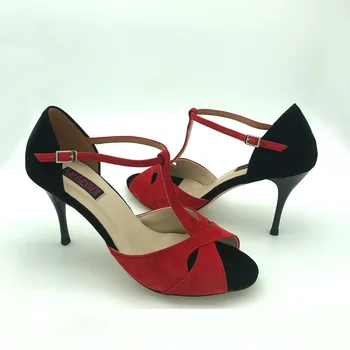 Новые пикантные туфли для танцев аргентинского танго, свадебные и вечерние туфли для танцев фламенко, женские туфли на кожаной подошве T6226RBS