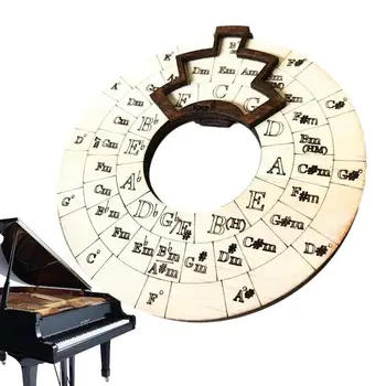 Круглые Музыкальные Инструменты для создания мелодий, деревянное колесо и музыкальный обучающий инструмент, круглое колесо для аккордов для гитары, фортепиано, Аксессуар для бас-гитары