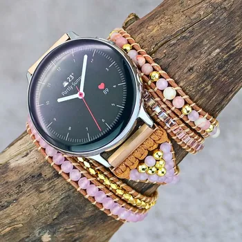 Богемный ремешок для часов Samsung Galaxy Watch 4 5 40 мм 44 мм Active2 роскошные Ювелирные изделия женский браслет Amazfit Bip GTS 2 3 Pro GTR
