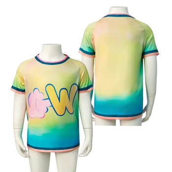 Футболка для косплея Elementaling Wade, костюм аниме, летняя детская рубашка с короткими рукавами для девочек и мальчиков